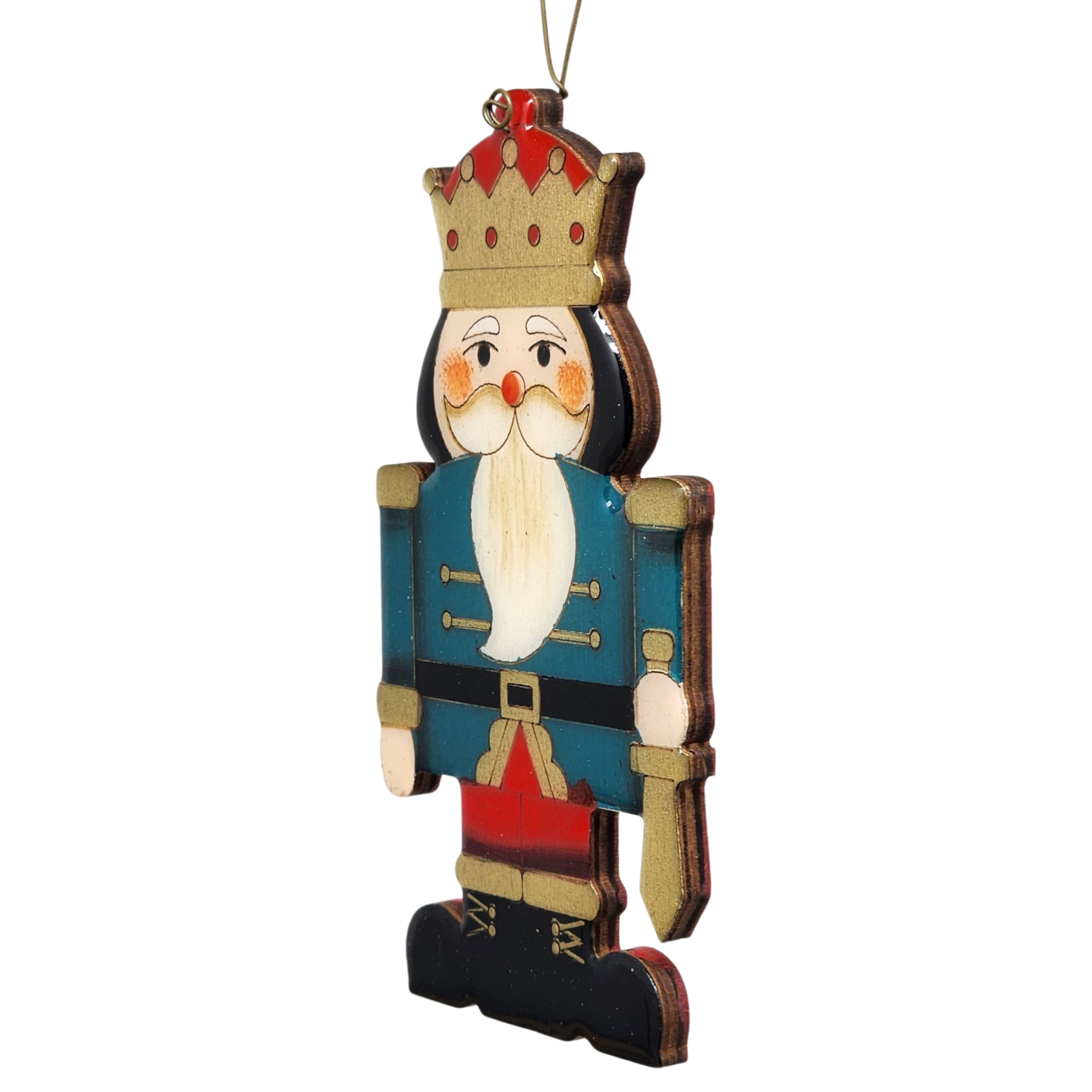 Regal Wooden Nutcracker - Green