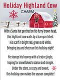 Holiday Highland Cow Charm