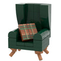 B3 Home Green Kelly Chair w/ Pillow made using LEGO parts