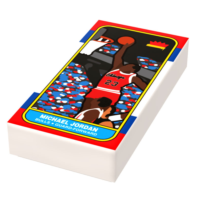 MJ Rookie Card (1x2 Tile) for Minifigs
