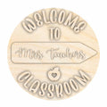 Unfinished Wood Custom Name Teacher Sign Kit | Wood Craft Cutouts | 1/4" Thick |