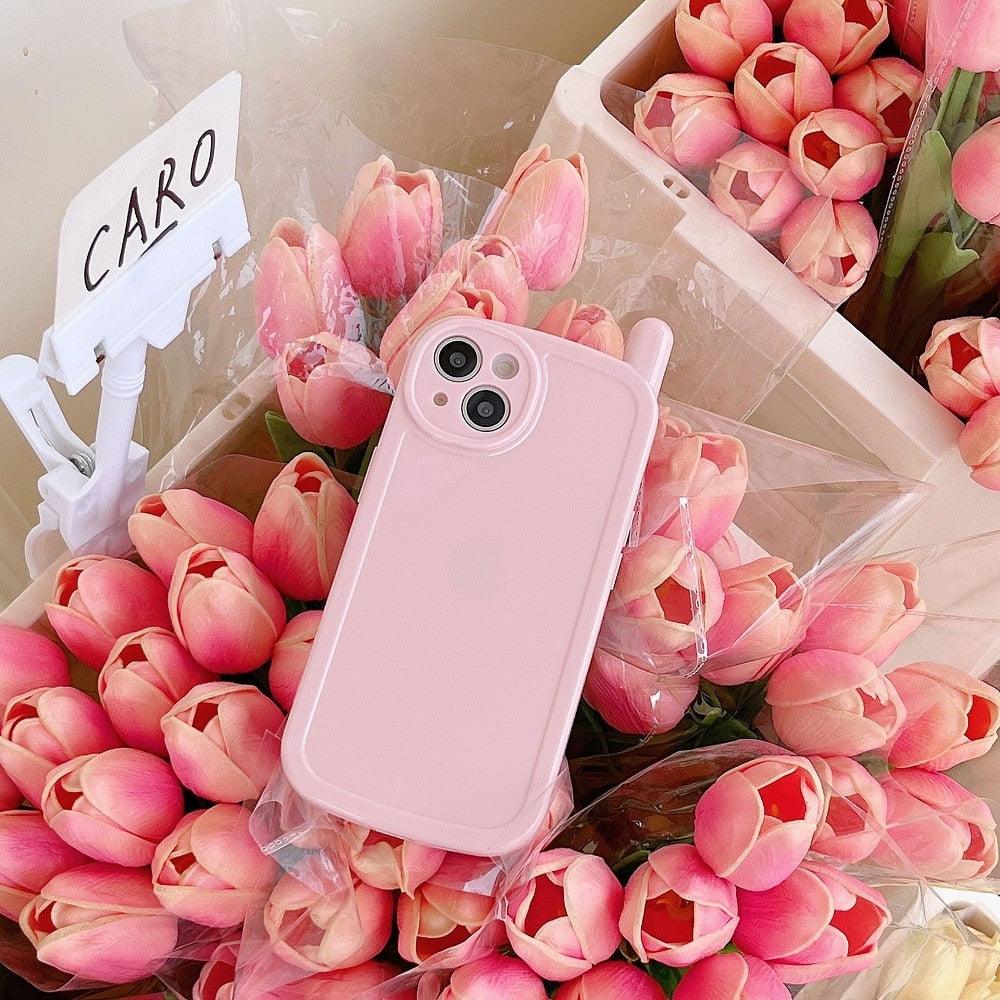 Cute Classic Retro Phone Style Case For iPhone 13 12 11 Pro Max X XR XS 7 8 Plus Shockproof Soft Silicone Cover Ultra Light Solid Color Back Cover Comfortable Grip Unique Design Phone Case