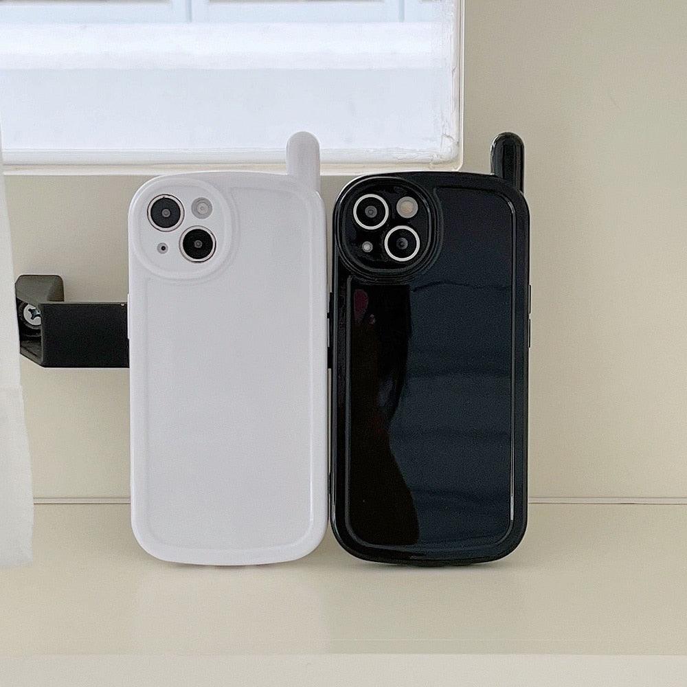 Cute Classic Retro Phone Style Case For iPhone 13 12 11 Pro Max X XR XS 7 8 Plus Shockproof Soft Silicone Cover Ultra Light Solid Color Back Cover Comfortable Grip Unique Design Phone Case