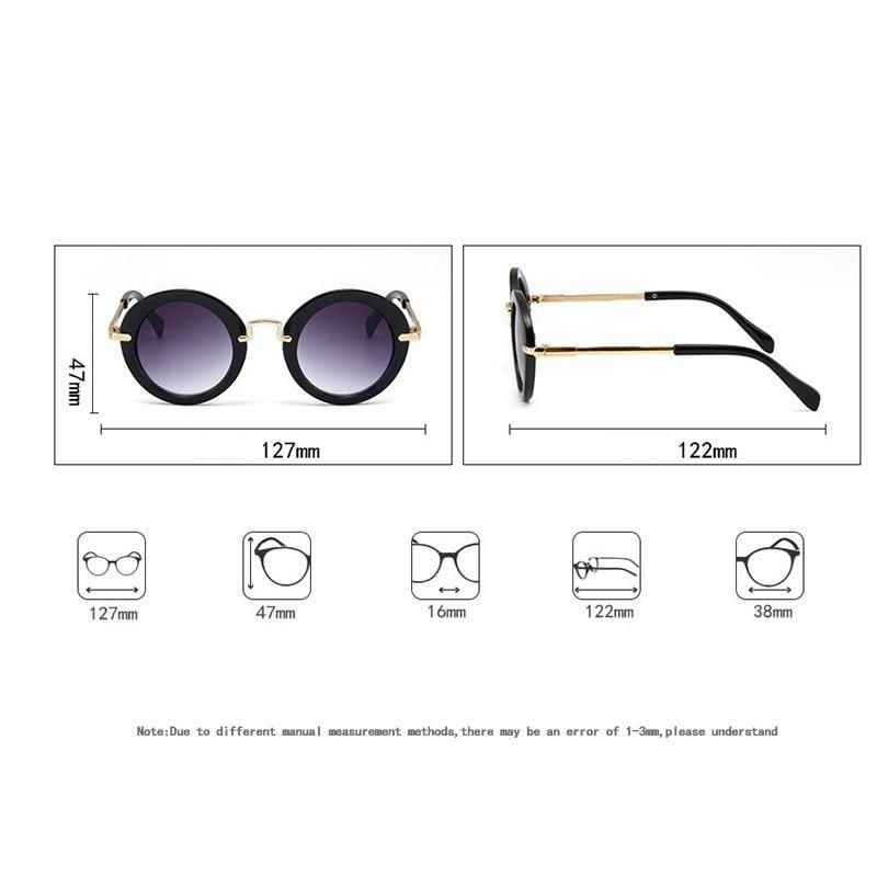 Cute Round Polarized Sunglasses for Kids Girls Boys UV400 Protection Fashionable &  Children's Sunglasses New Cute Baby Round Frame & Colorful Sunshade Mirror For Kids