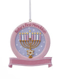 Baby's First Hanukkah Ornament Pink