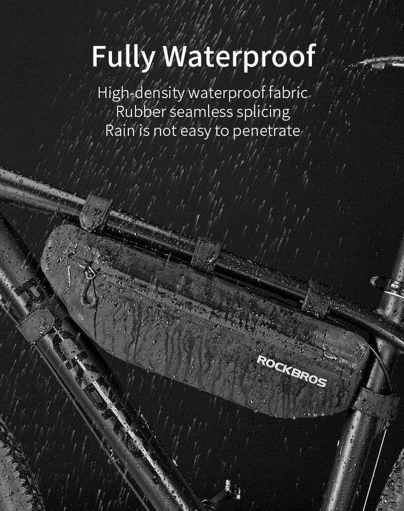 Cycling Bicycle Bags Top Tube Front Frame Bag Waterproof Road  Dirt-resistant Bike Accessories Bags  Bike Frame Bag Waterproof Bike Elegant Design Bag Bicycle Under Top Tube Bag Corner Pouch Storage Bag For Cycling Accessories