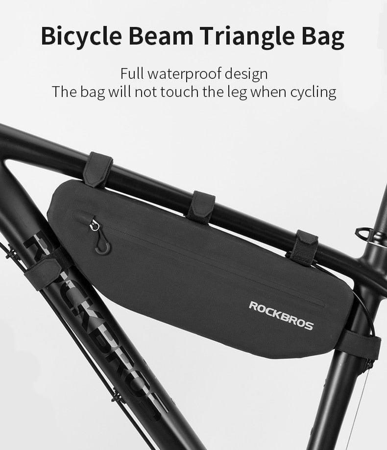 Cycling Bicycle Bags Top Tube Front Frame Bag Waterproof Road  Dirt-resistant Bike Accessories Bags  Bike Frame Bag Waterproof Bike Elegant Design Bag Bicycle Under Top Tube Bag Corner Pouch Storage Bag For Cycling Accessories
