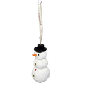 Handcarved Wood Ornament - Snowman