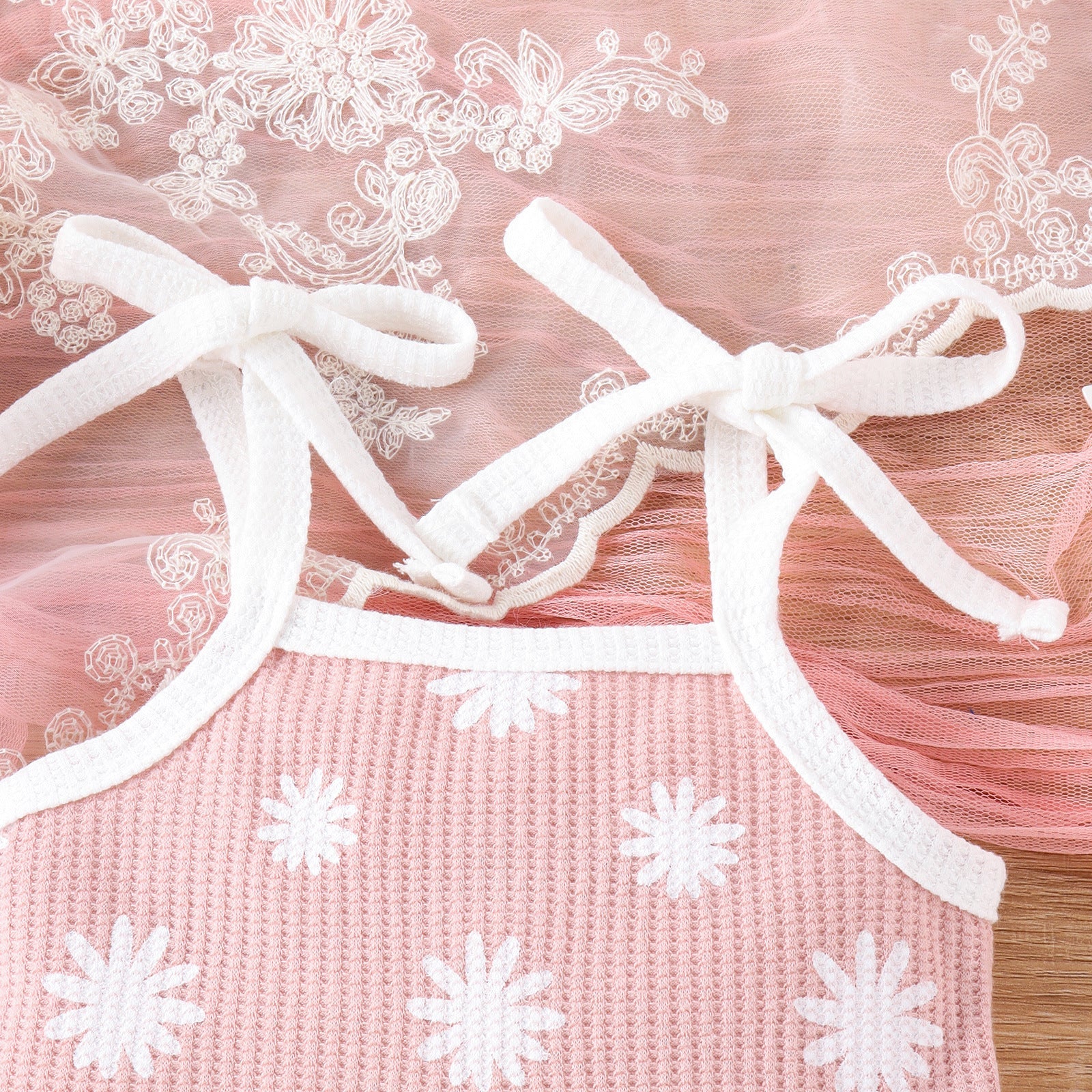 Waffle Two-piece Set Baby Triangle Shorts Suit