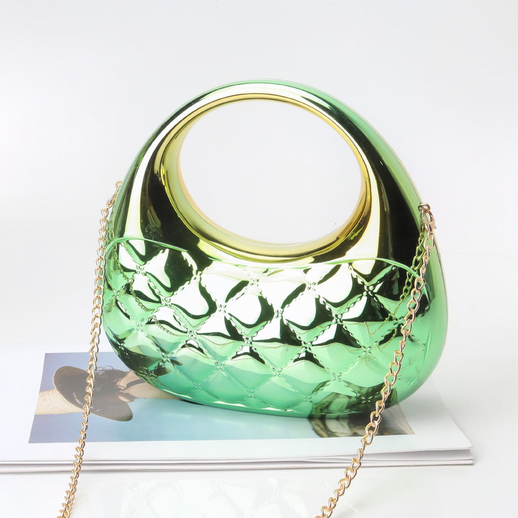 Shell Glossy Acrylic Bag, Shinny Dinner Colorful Bag Evening Clutch Purse Casual, Clutch Purse Party
