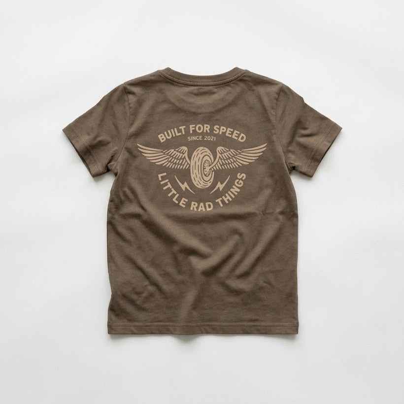 THE WINGED MECHANIC TEE - BROWN