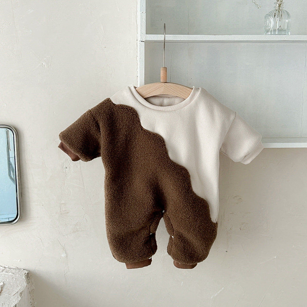 Baby Bodysuit With Fleece Lining Extra Thick Warm Romper