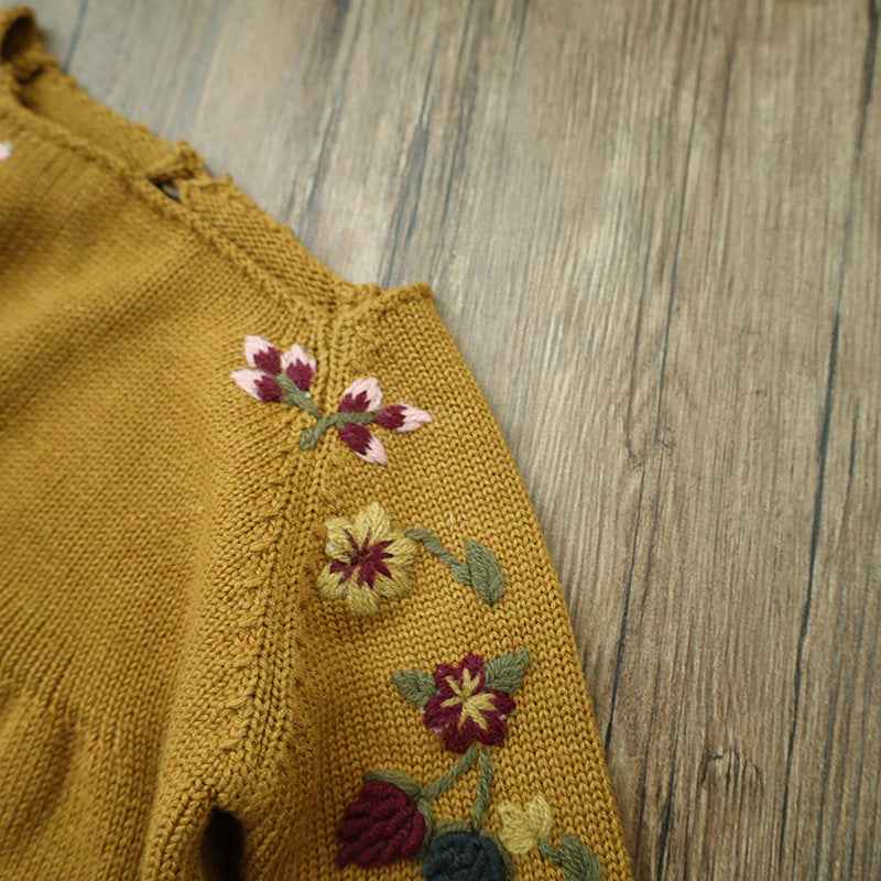 Baby Embroidery Long Sleeve Butt Wrap Clothes Wool