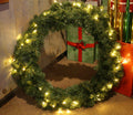 36 Inch Pvc Wreath LED Warm White