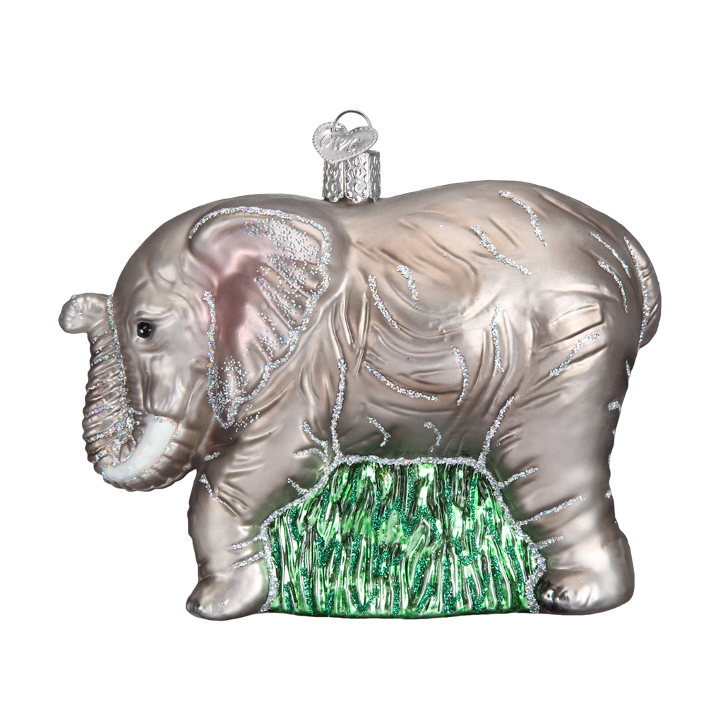 Old World Christmas Elephant Glass Blown Ornament