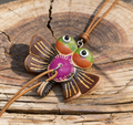 Leather Dragonfly Keychain