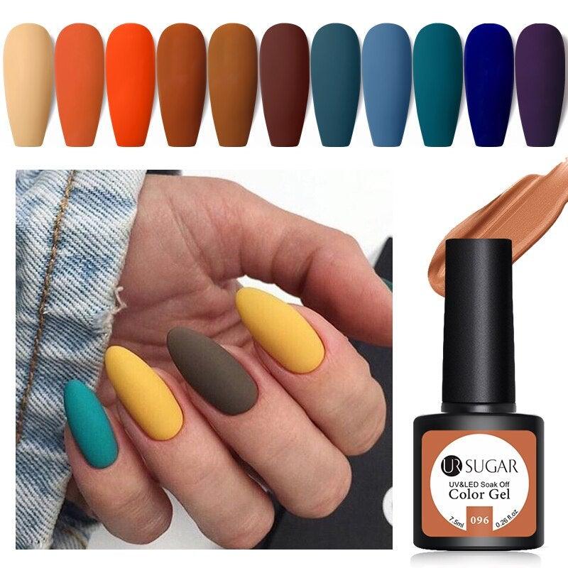 Dark Blue Matte Colorful UV Nail Gel Polish Semi Permanent Popular High Quality Fashion Design