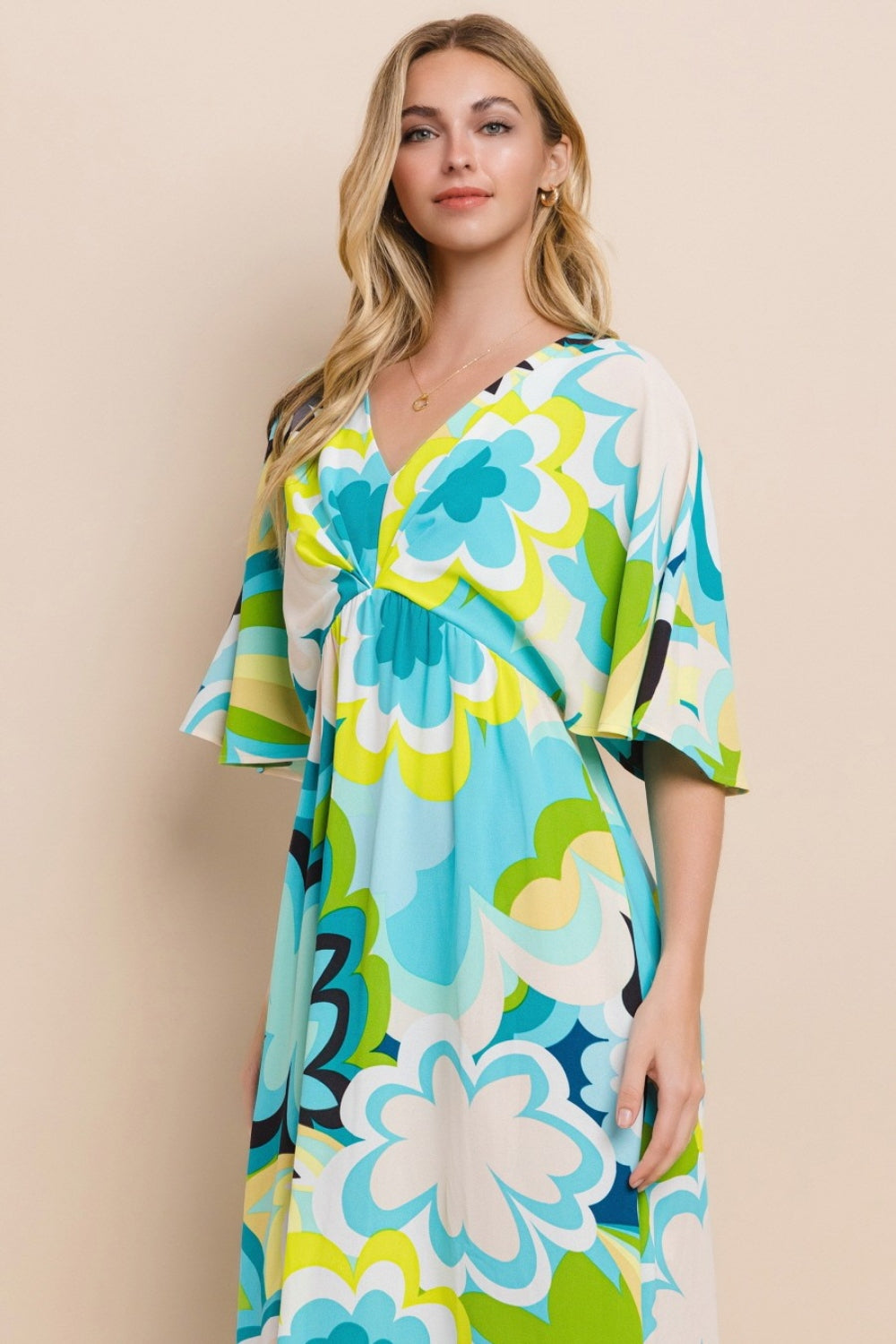 Floral Printed Slit Maxi Dress For Women – Summer Floral Maxi Dress, Elegant Slit Maxi Dress, Feminine Floral Dress, Romantic Floral Dress, Chic Summer Maxi Dress, Vibrant Slit Dress, Sophisticated Floral Dress