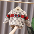 Boys' Velvet Thickening Sweater Girls' Pullover