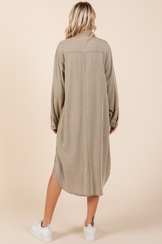 Button Down Long Sleeve Shirt Dress For Women – Timeless, Versatile, Classic, and Sophisticated Wardrobe Essential