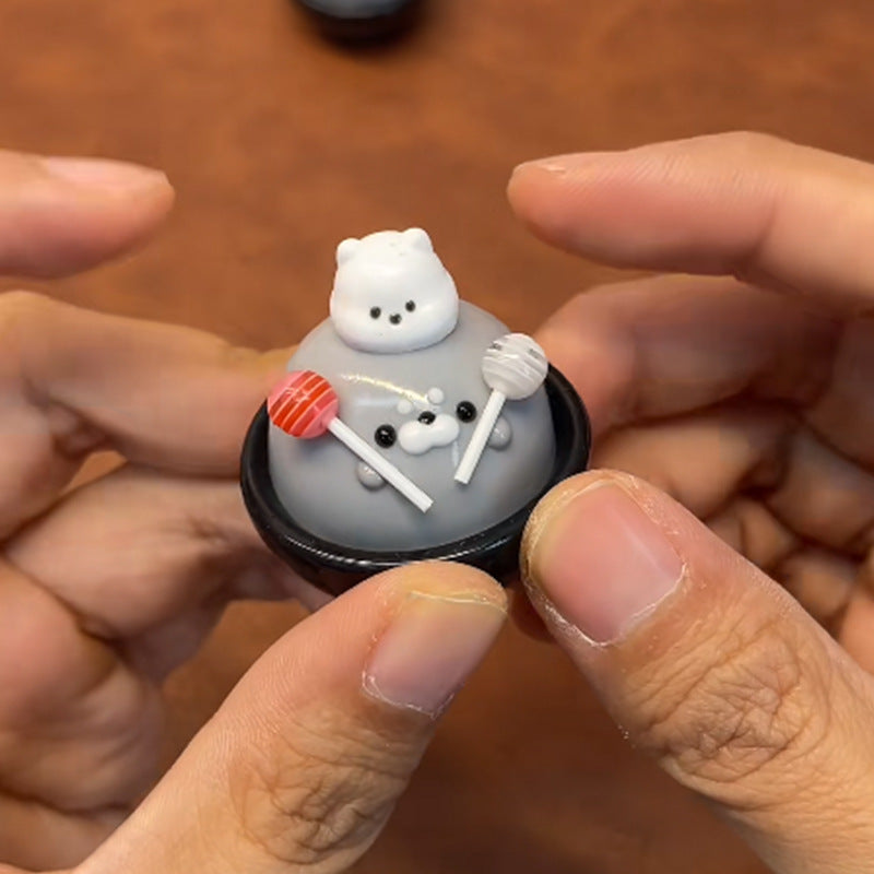Lollipop-shaped Little Seal Toy With A Hand-painted Noseperfect As A Stress-relief Gadget