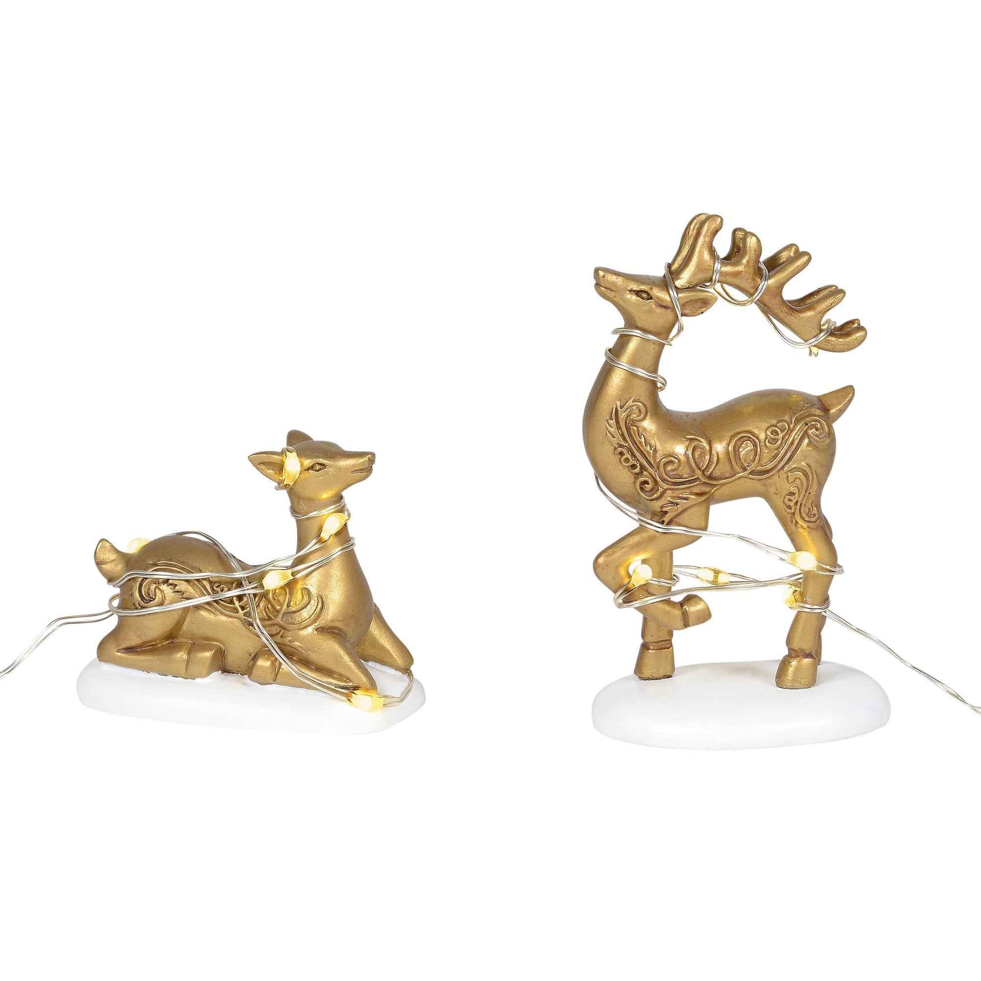 Lit Deer Yard Decor