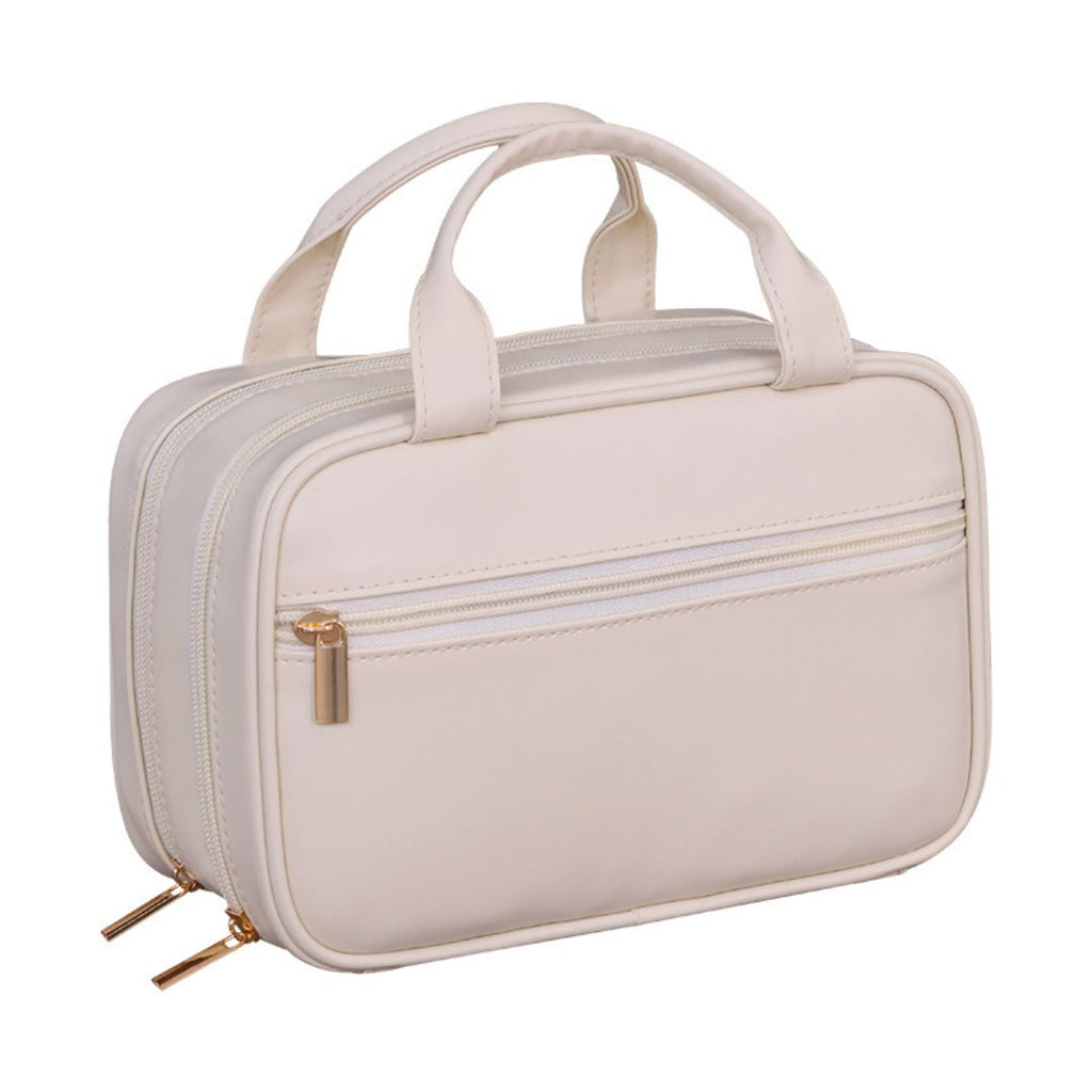Double layer portable cosmetic bag, large capacity portable cosmetic storage bag, makeup bag organizer,Makeup bag with compartments,