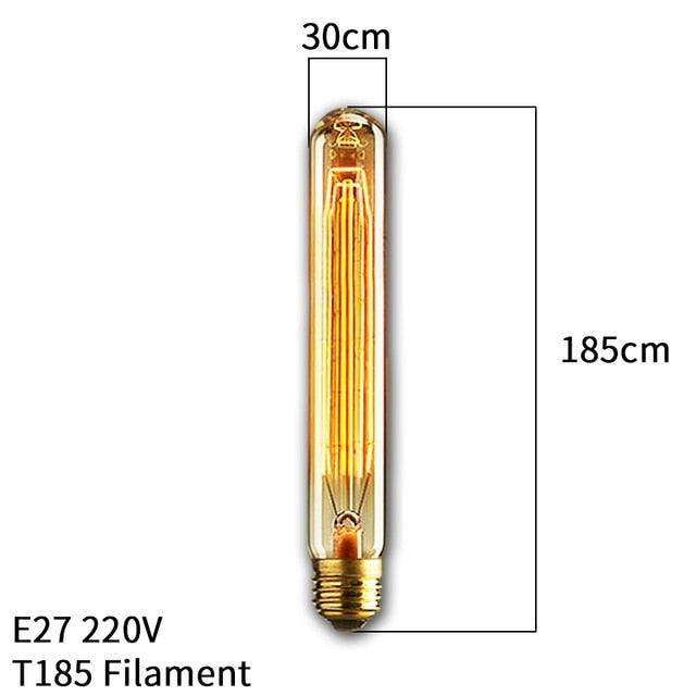 Dimmable Light Bulb Retro Vintage Edison Bulb Incandescent Ampoule Bulbs Vintage Edison Lamp Retro Light Vintage Bulbs Modern Style Square Spiral Filament Incandescent Light