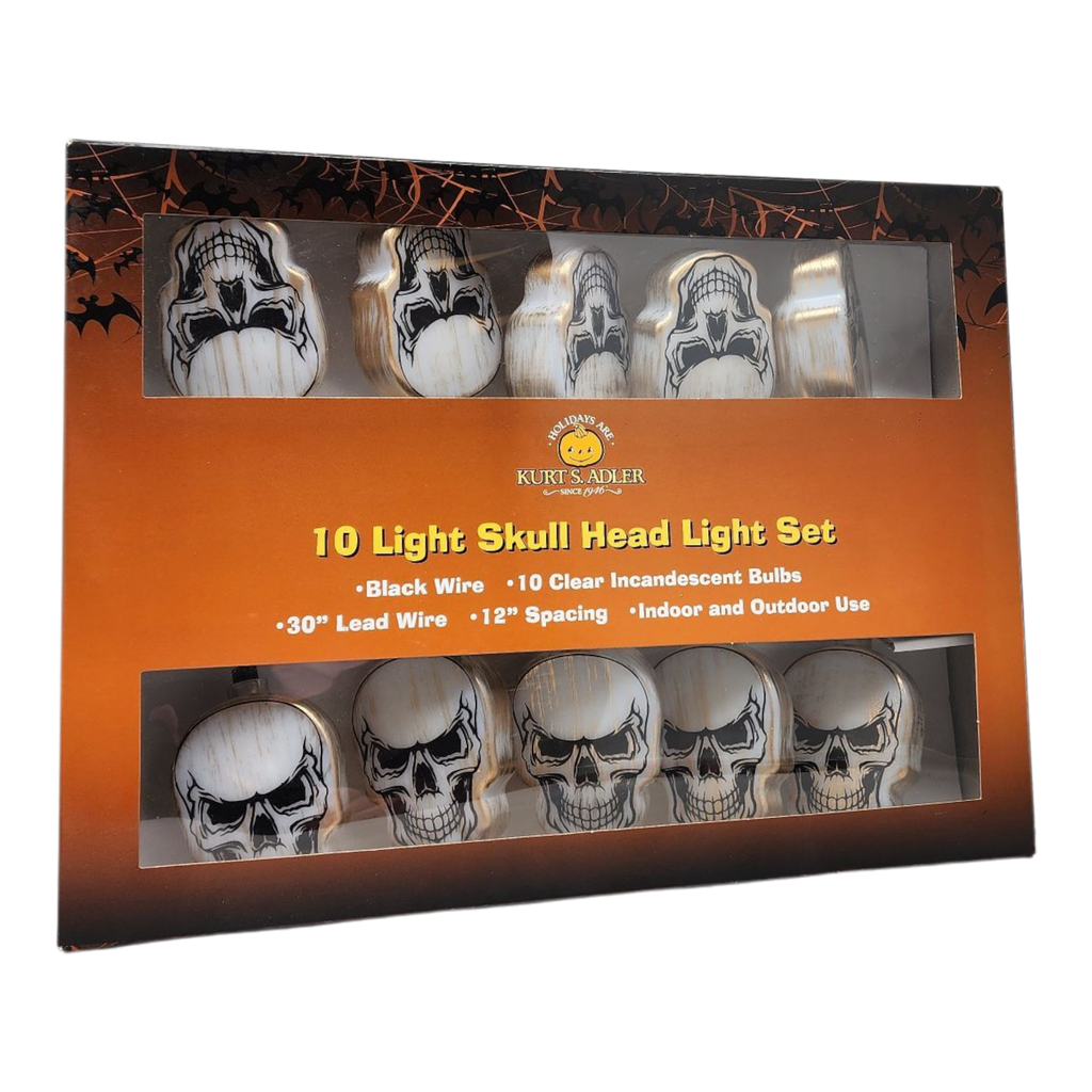 Skull Head 10 Light String Light Set