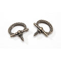 Metal Hooks Oval Antique Gold 7/8" 2 Pack