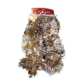 12 foot 4 Ply Luxury Matte Tinsel Garland - Silver/Gold