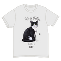 Life is Better with a Black and white cat T-Shirt -
