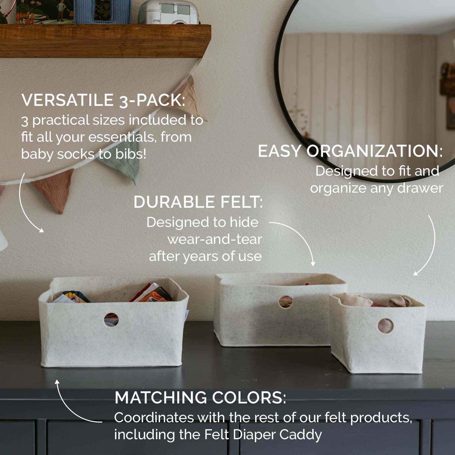 Felt Drawer Organizers