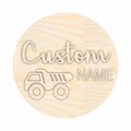 Unfinished Wood Custom Name Dump Truck Door Sign Kit | Wood Craft Cutouts | 1/4" Thick |