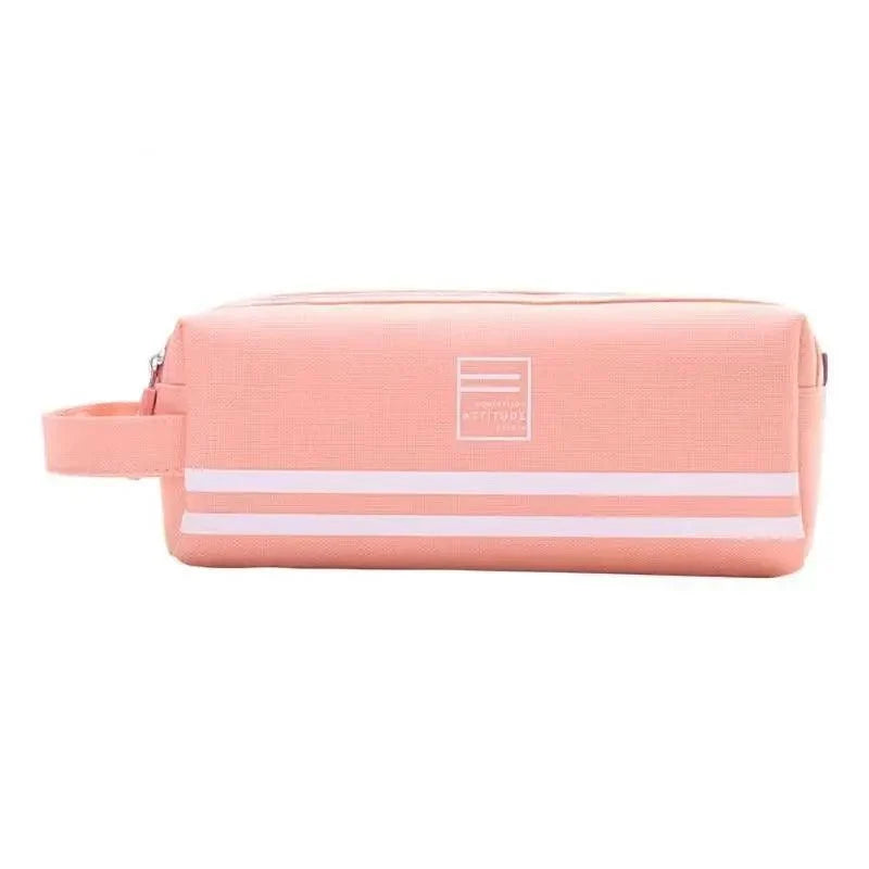 Durable Simple Large Capacity School Stationery Double Layer Case  Students Unique Design High Quality Office Handbag Pencil Case