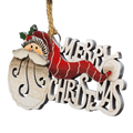 Laser Cut Wooden Ornament - Flowing Hat Santa