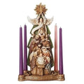 Under Star Holy Family 16 Inch Resin Stone Advent Candle Holder