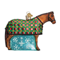 Snowflake Horse Glass Ornament