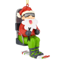 Santa Claus Skiing - Christmas Ornament
