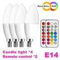 E14 LED Bulb Candle Color Indoor Neon Sign Light Bulb RGB Tape With Controller Lighting 220V E12 Dimmable Smart Lamp For Home Smart WiFi Candelabra Light Bulb, C37 Shape RGB+C+W LED Candle Light Bulb, 5W 400LM (2700k-6500k) Candelabra Bulb