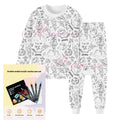Children's DIY Hand-painted Graffiti Pajamas Suit