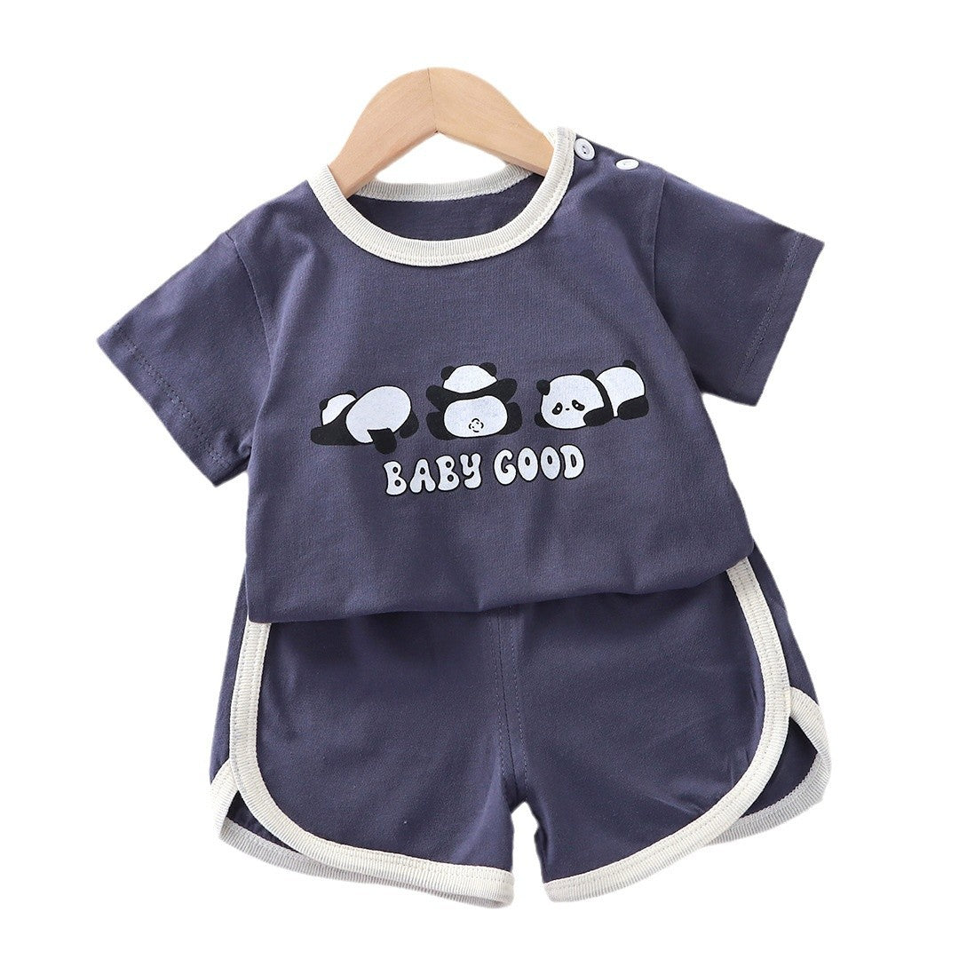 Children's Short-Sleeve Set Baby Summer T-Shirt Two-Piece Set