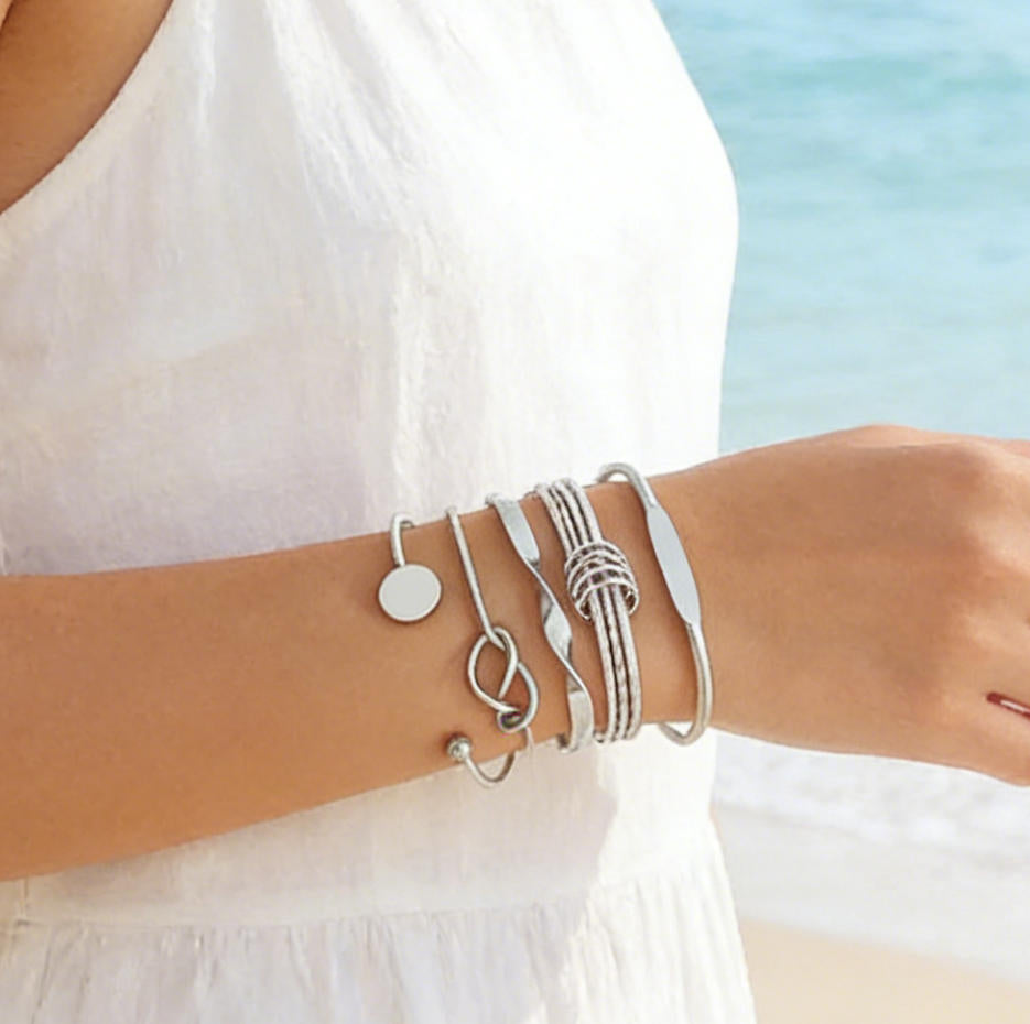 Chain Circle Bracelet Set Fashion Minimalist Niche Design Adjustable Multi-Layer Bracelet