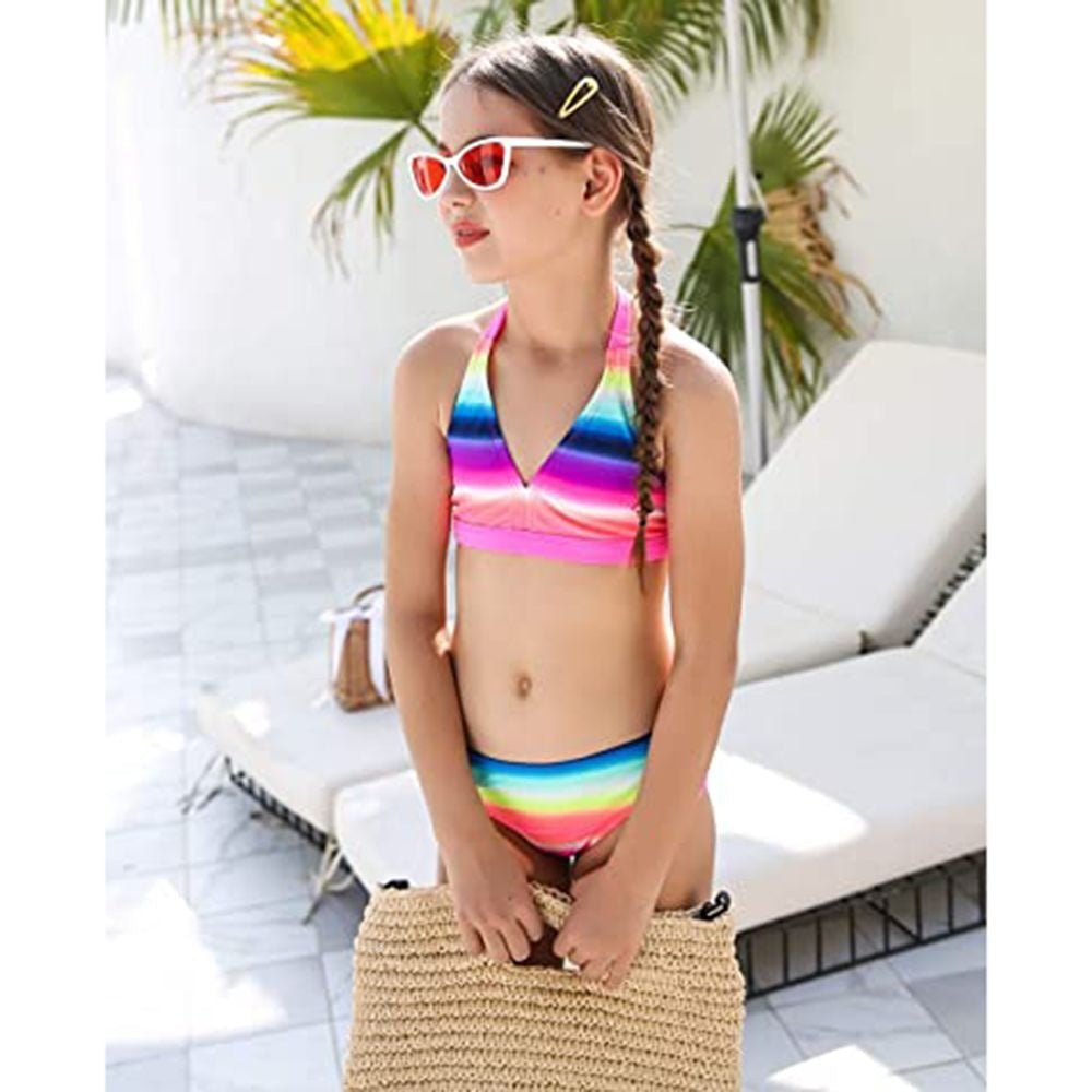 Colorful Neck-hanging Bikini Swimwear