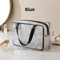 Mesh Cosmetic Bag, Small Daisy Beach Wash Bag, Travel Women's Simple Storage Bag, Go Out Portable Mesh Shower Tote Bag,