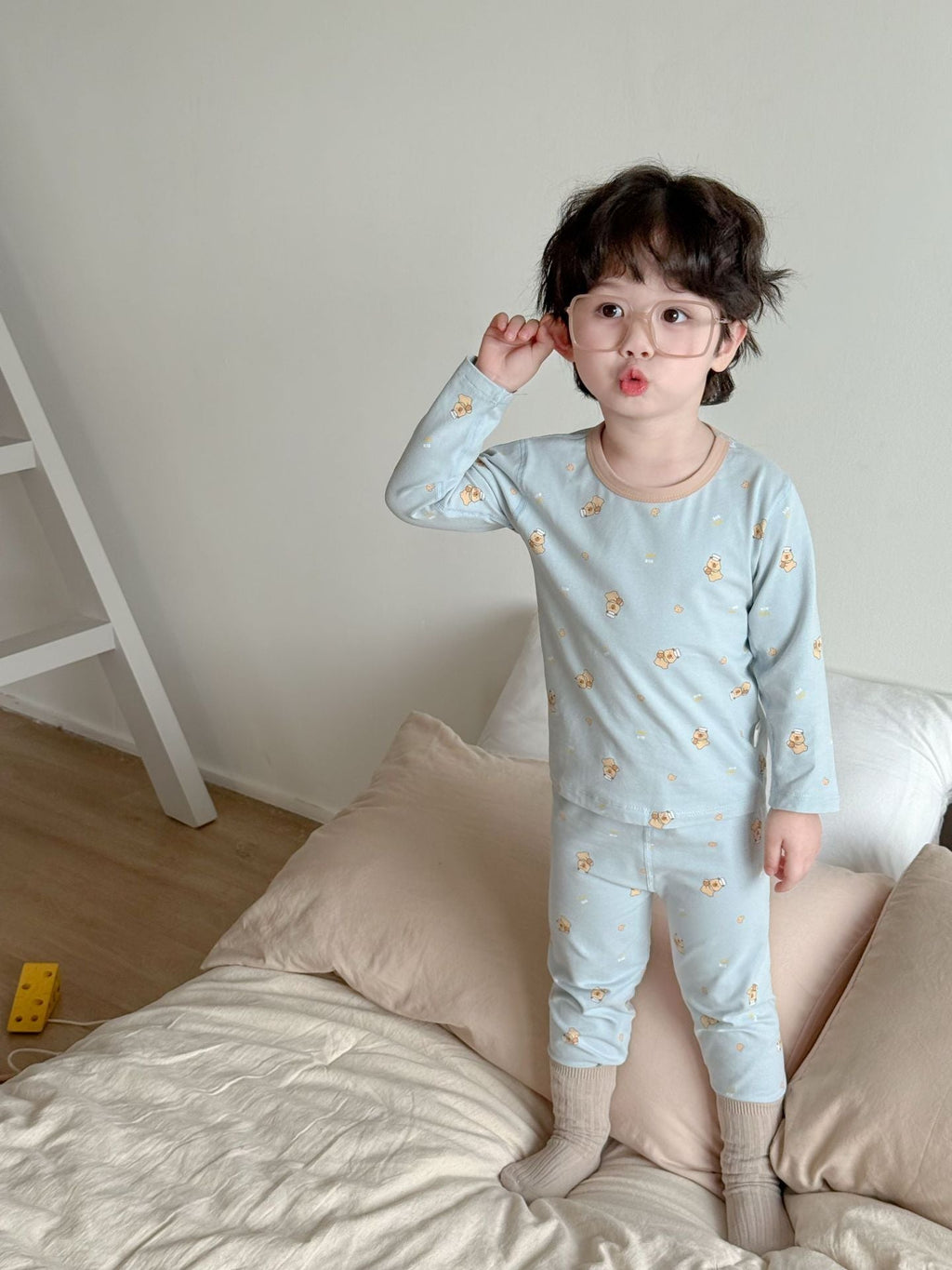 Boneless Pure Cotton Thermal Underwear Set For Boys And Girls Autumn Tops And Pants