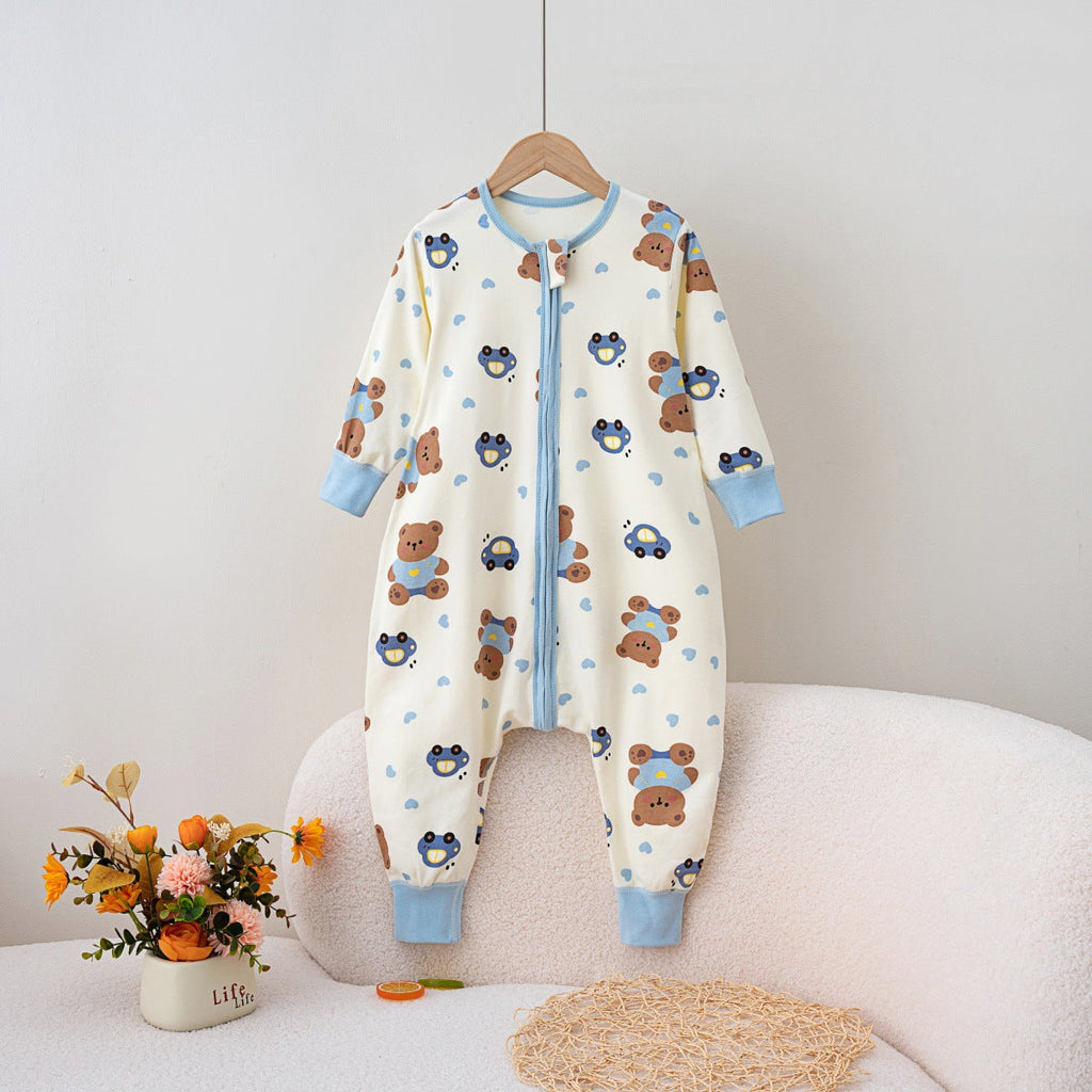 Split-leg Sleeping Bag To Prevent Kicking Off The Covers One-piece Bodysuit