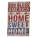 God Bless America Distressed Wooden Sign