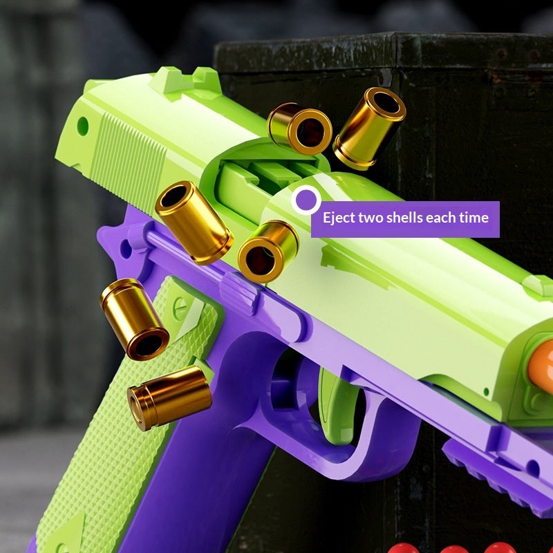 Toy Gun With Dual Barrel Ejection