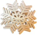 Sparkling Wood Snowflakes Medium